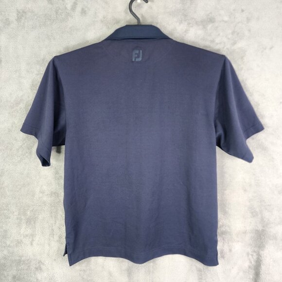 Mens Navy Blue FJ ORU Polo Shirt 100% Polyester Short Sleeve Size L - Picture 5 of 8